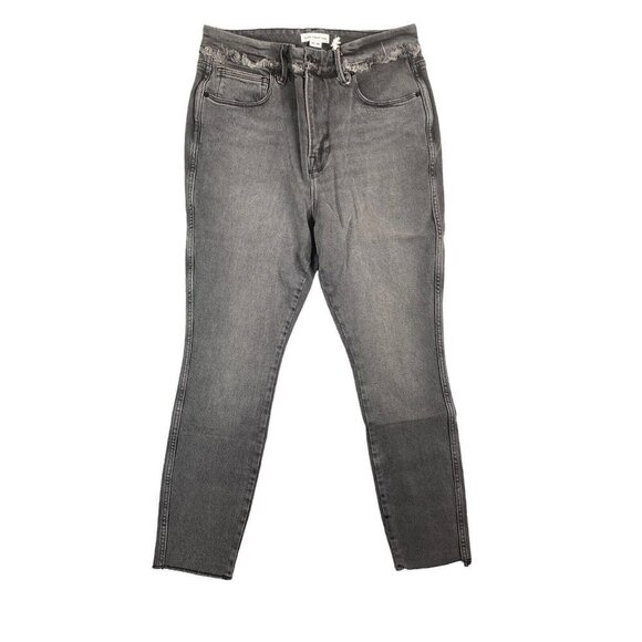 Good American Woman's Good Curve Skinny Crop Frayed High Waist Jeans Size 10/30 - Picture 2 of 10